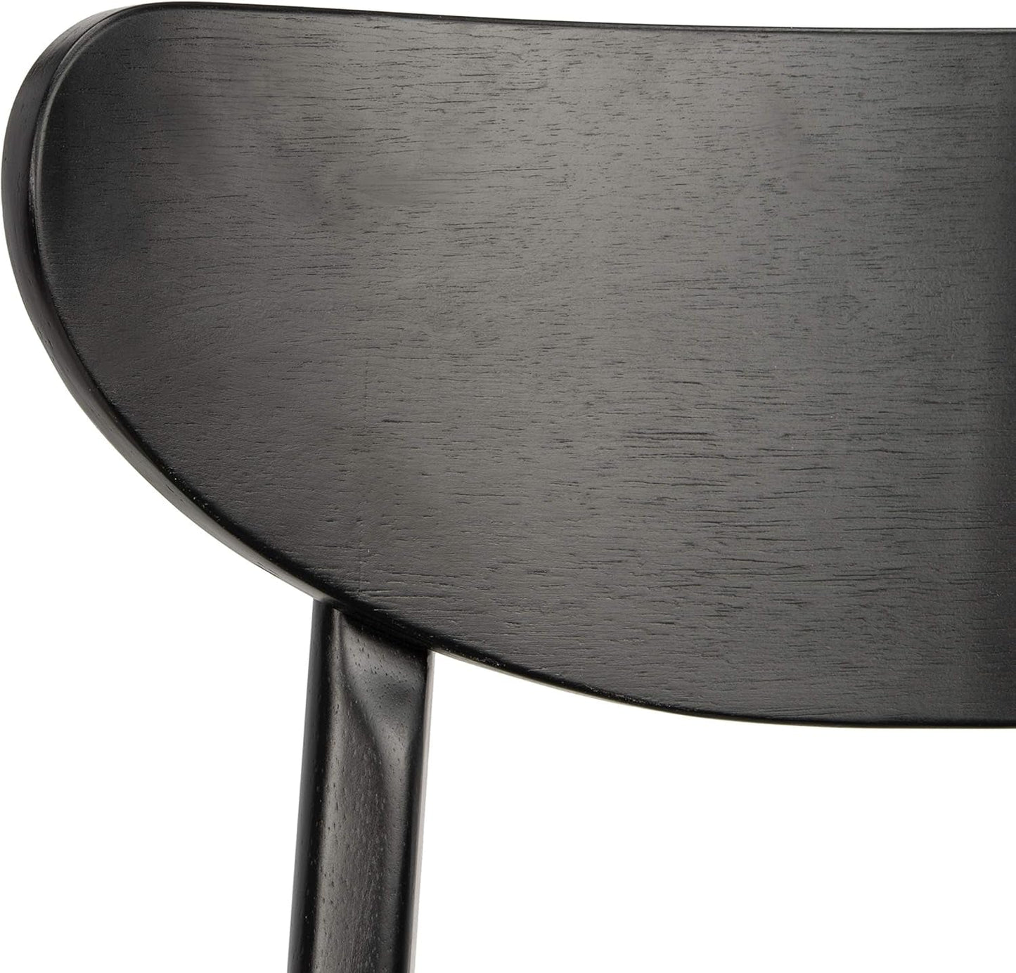 Retro Wooden Black Dining Chair - Set of 2