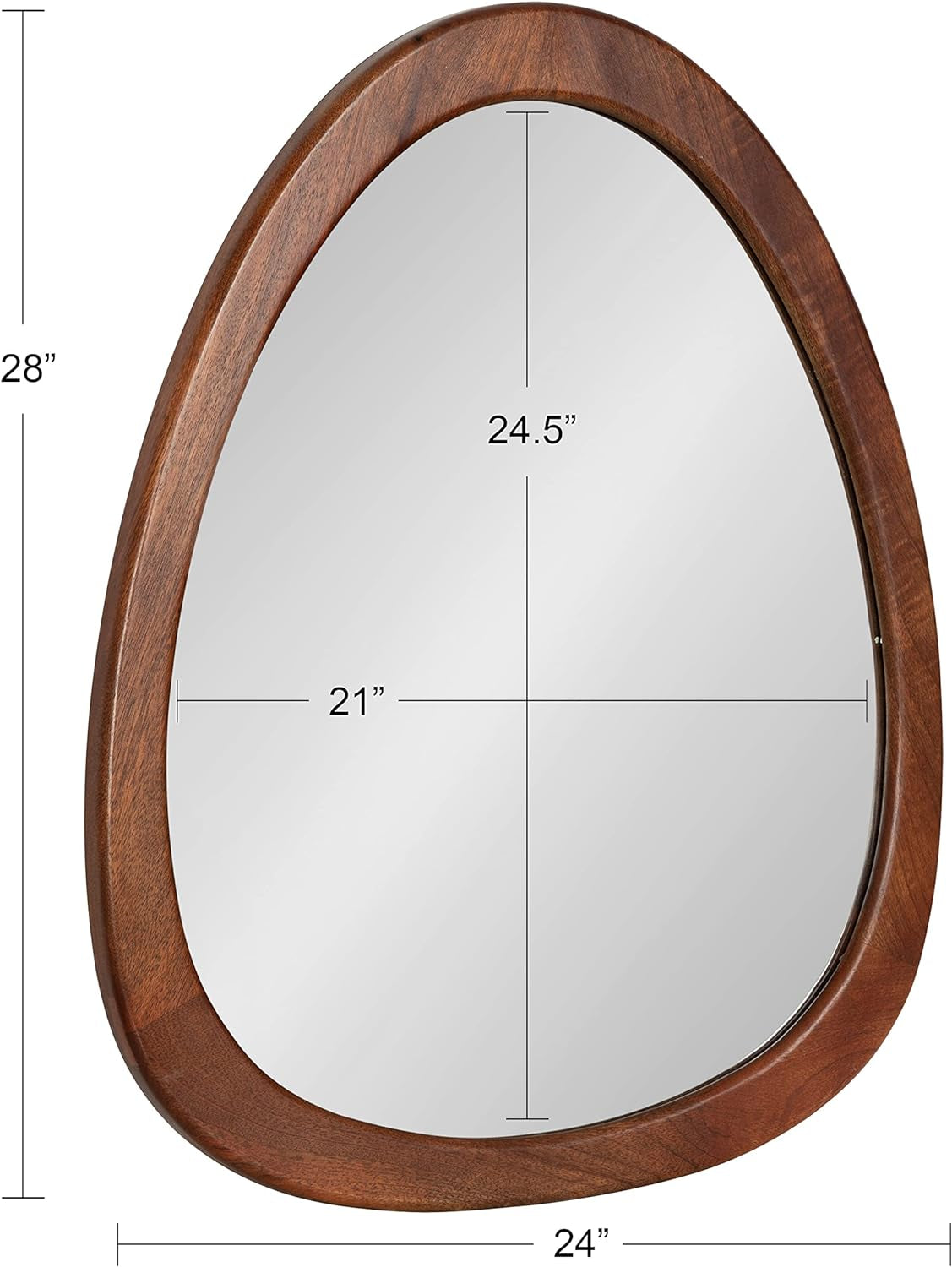 Mango Wood Asymmetrical Wall Mirror