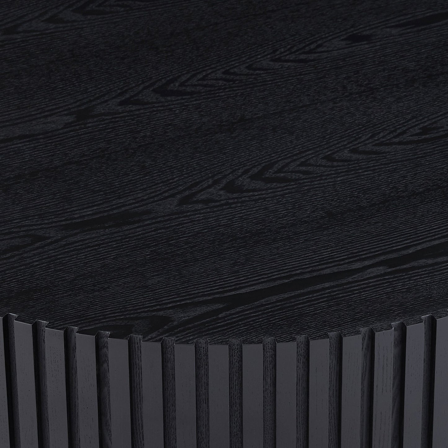 Black Nesting Round Wood Coffee Table