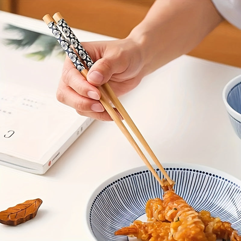 Premium Reusable Multicolor Nonslip Bamboo Chopsticks
