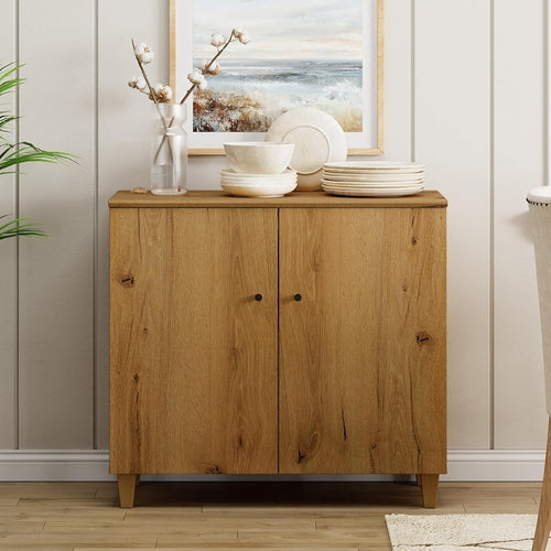 Modern Oak Brown 35" Sideboard