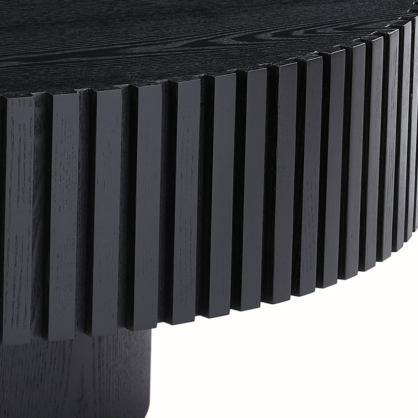 Black Nesting Round Wood Coffee Table