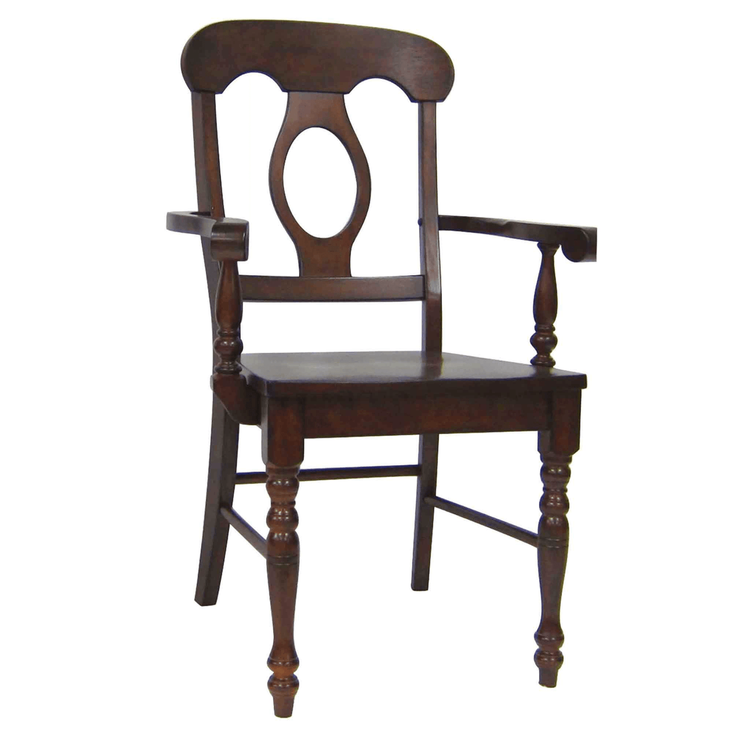 Chestnut Brown Solid Wood Andrews Napoleon Dining Chairs