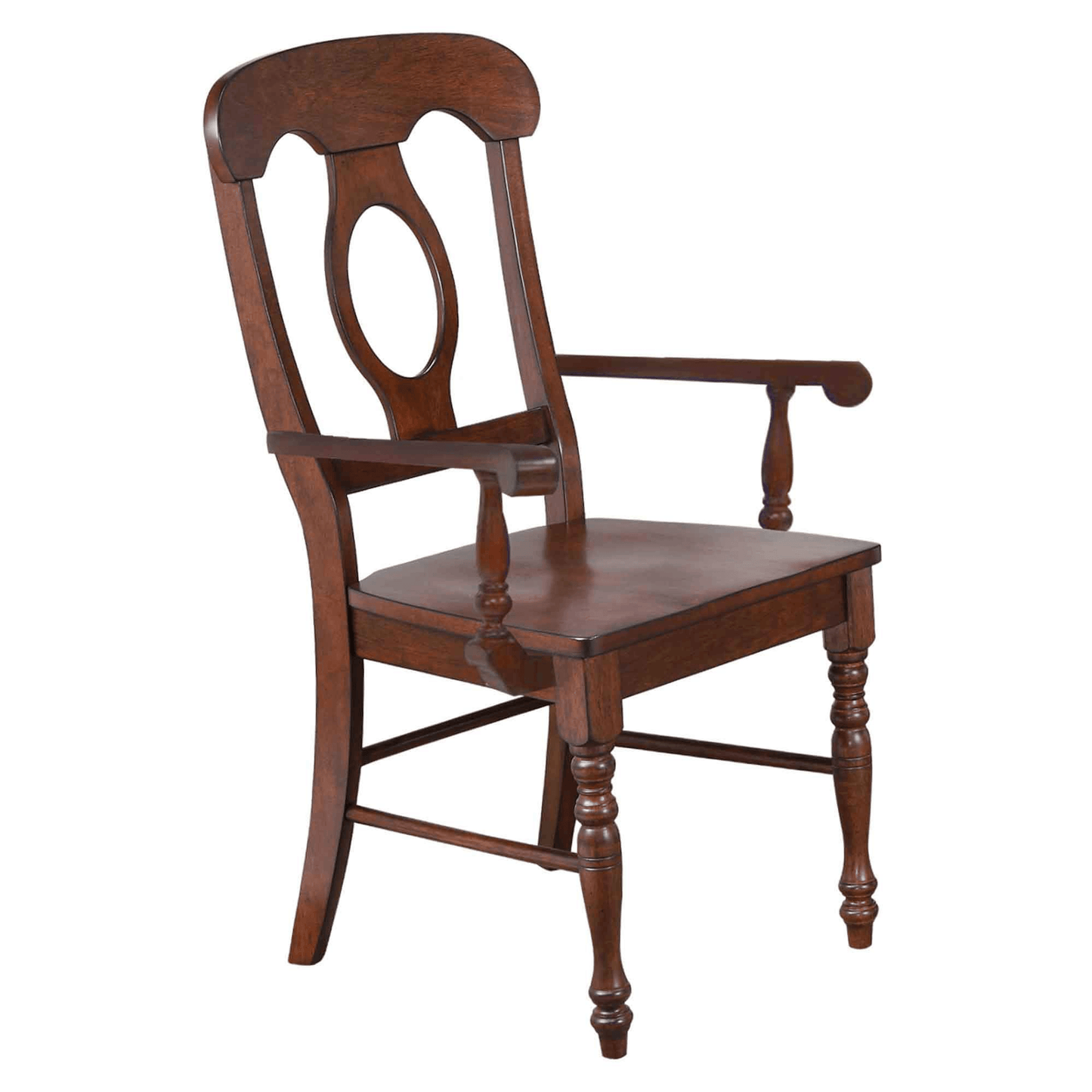 Chestnut Brown Solid Wood Andrews Napoleon Dining Chairs