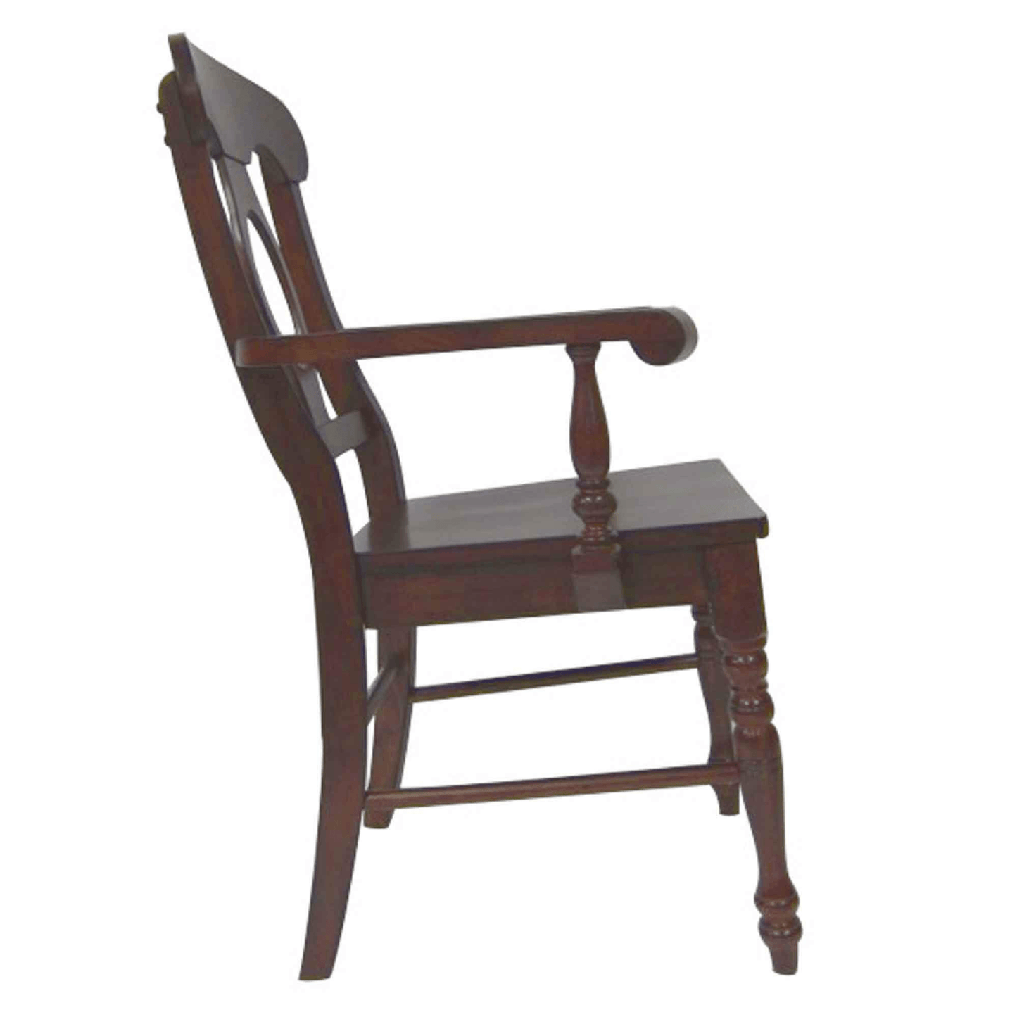 Chestnut Brown Solid Wood Andrews Napoleon Dining Chairs