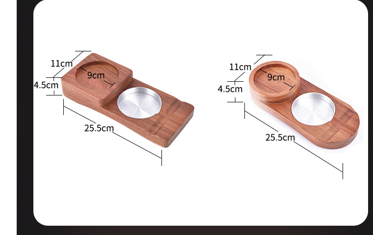Rustic Wooden Ashtray with Cup Holder
