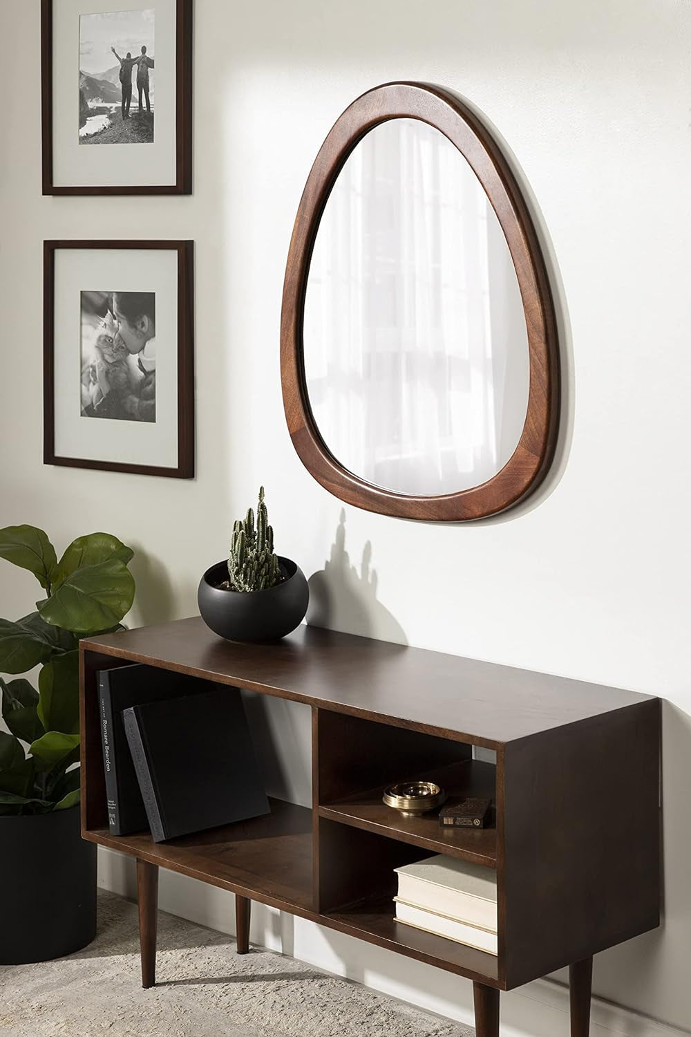 Mango Wood Asymmetrical Wall Mirror