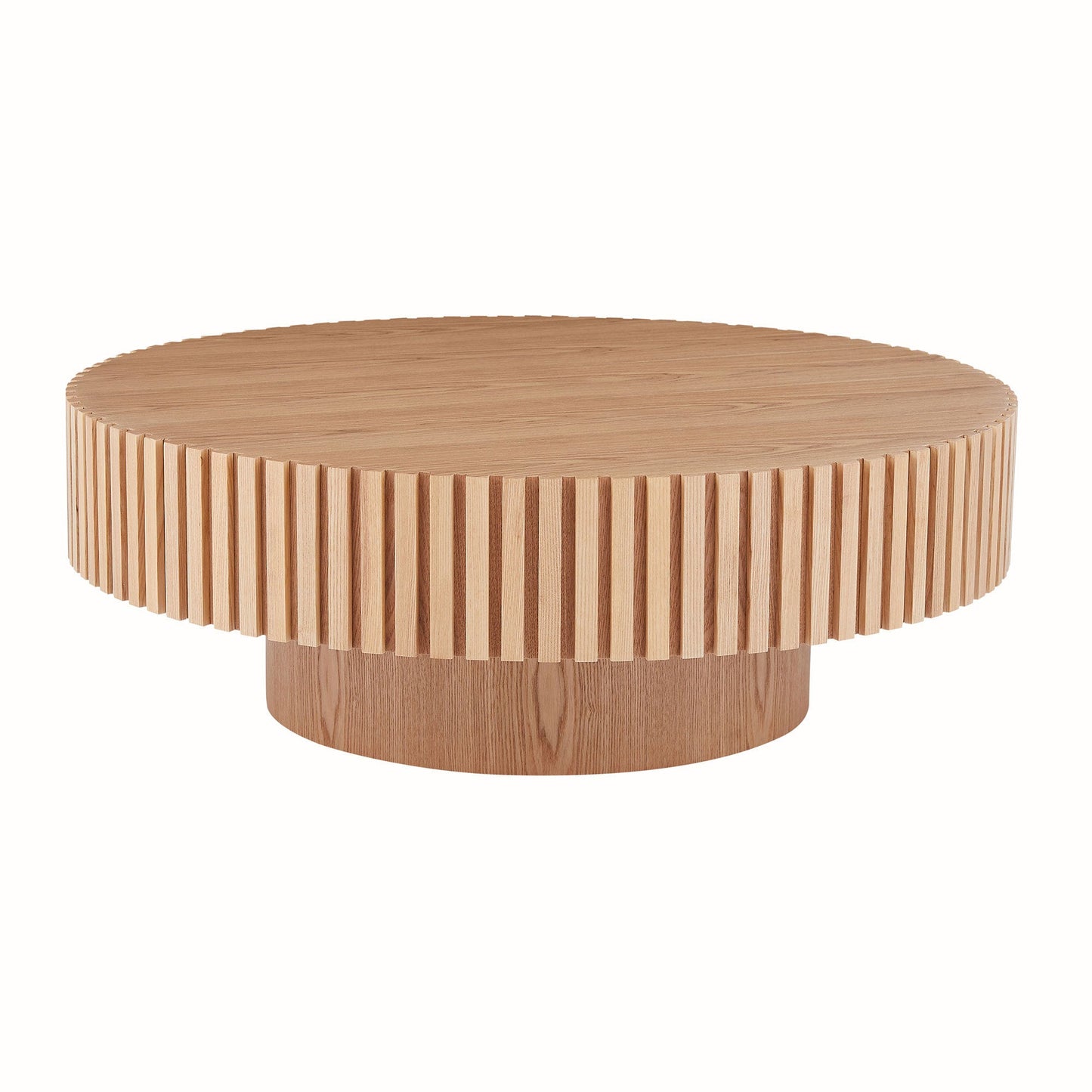 Round Wooden Accent Coffee Table