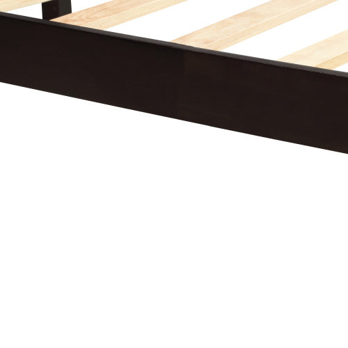 Twin Size Platform Bed Frame With Headboard & Wood Slat Support