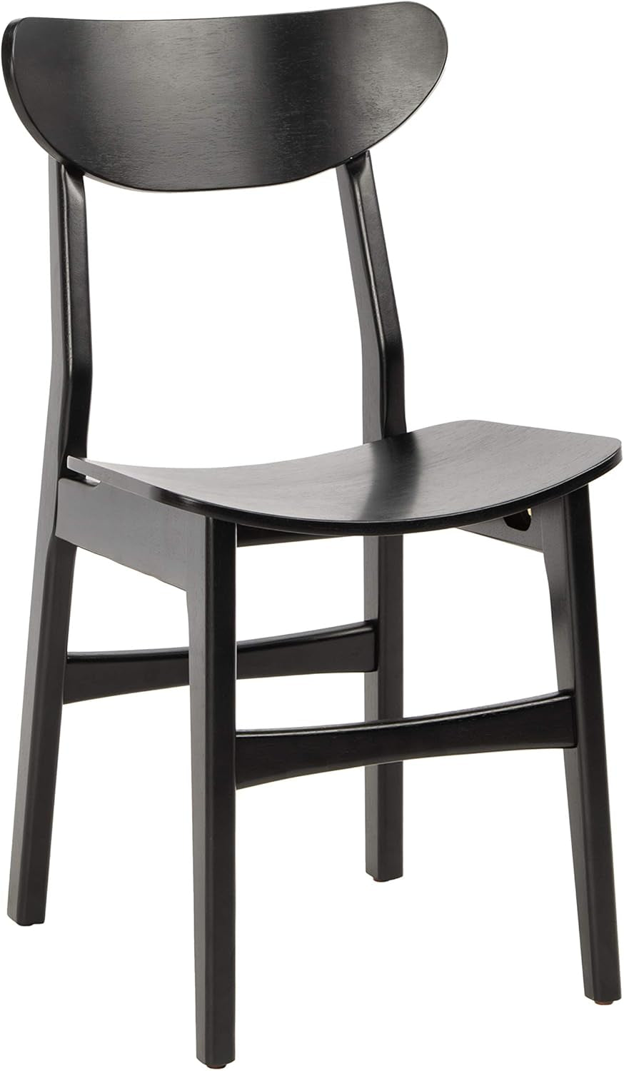 Retro Wooden Black Dining Chair - Set of 2