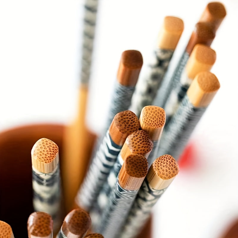 Premium Reusable Multicolor Nonslip Bamboo Chopsticks