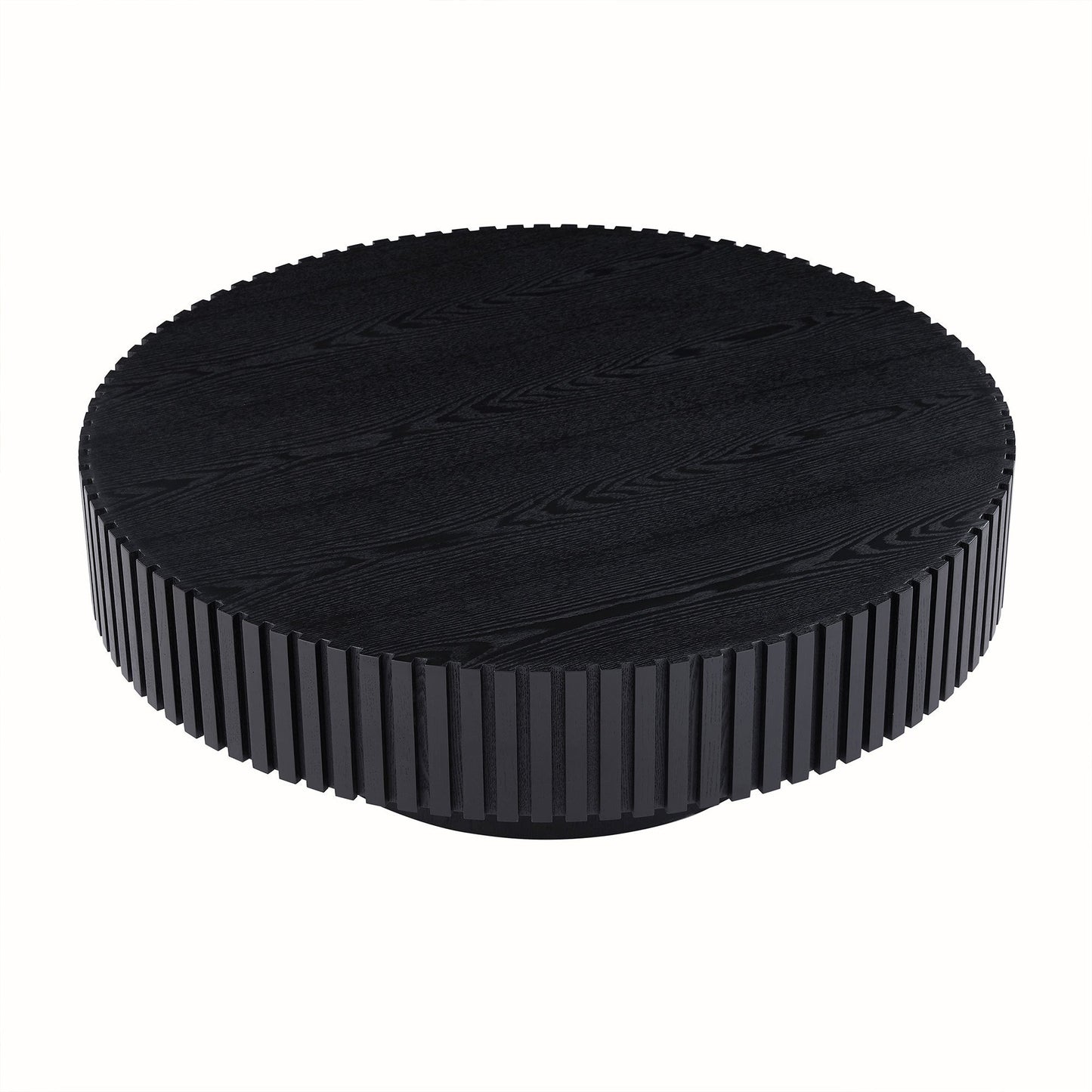 Black Nesting Round Wood Coffee Table