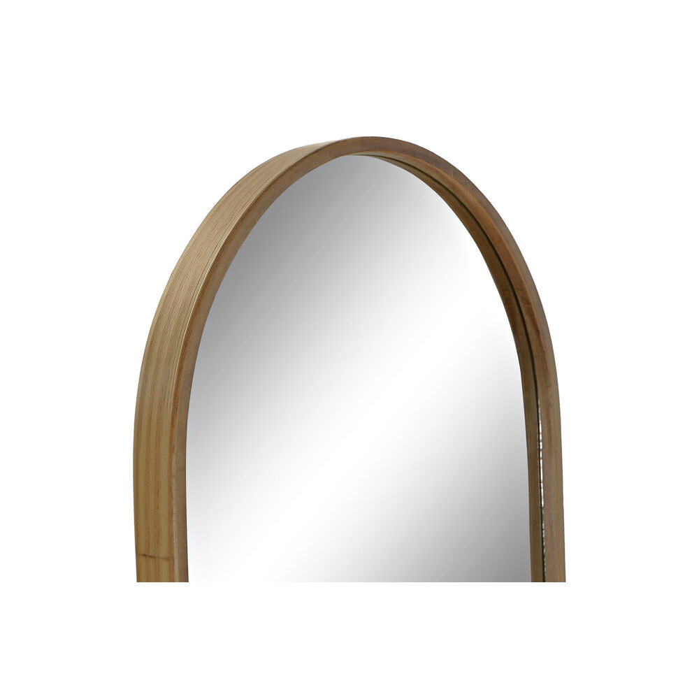 Home Decor Wall Mirror with Natural Crystal MDF Wood