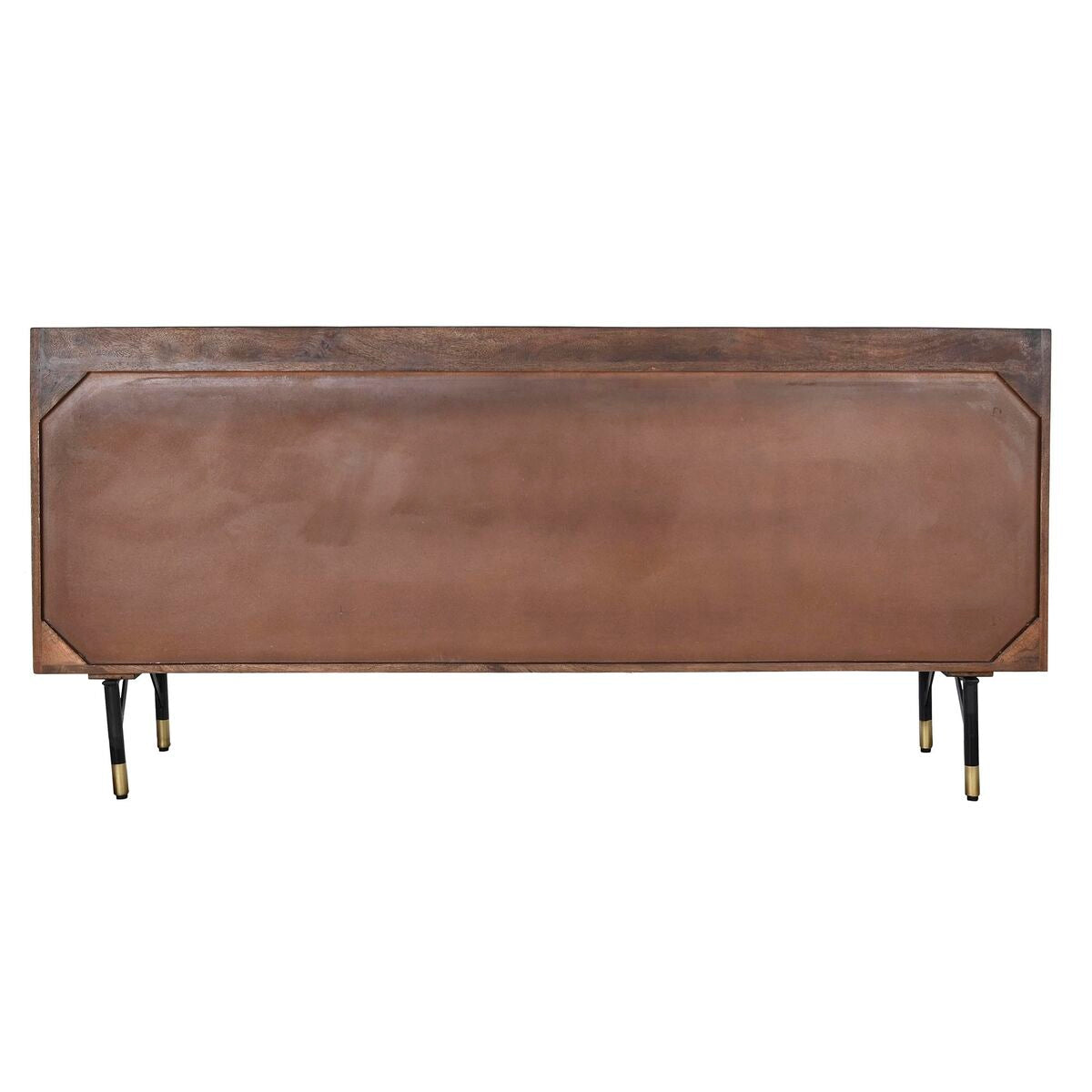 Mango Wood Sideboard with Golden Metal Finish