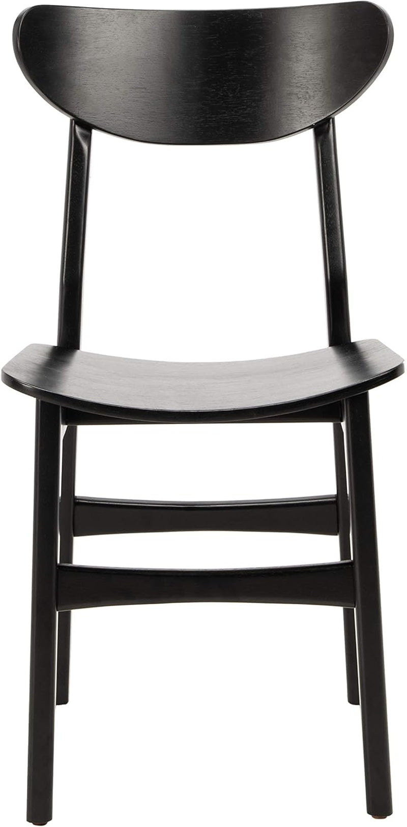 Retro Wooden Black Dining Chair - Set of 2