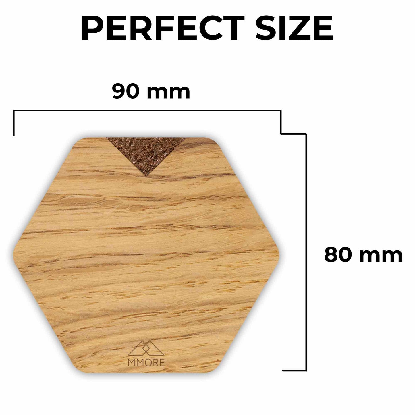 Oak Wood Handcrafted Coasters