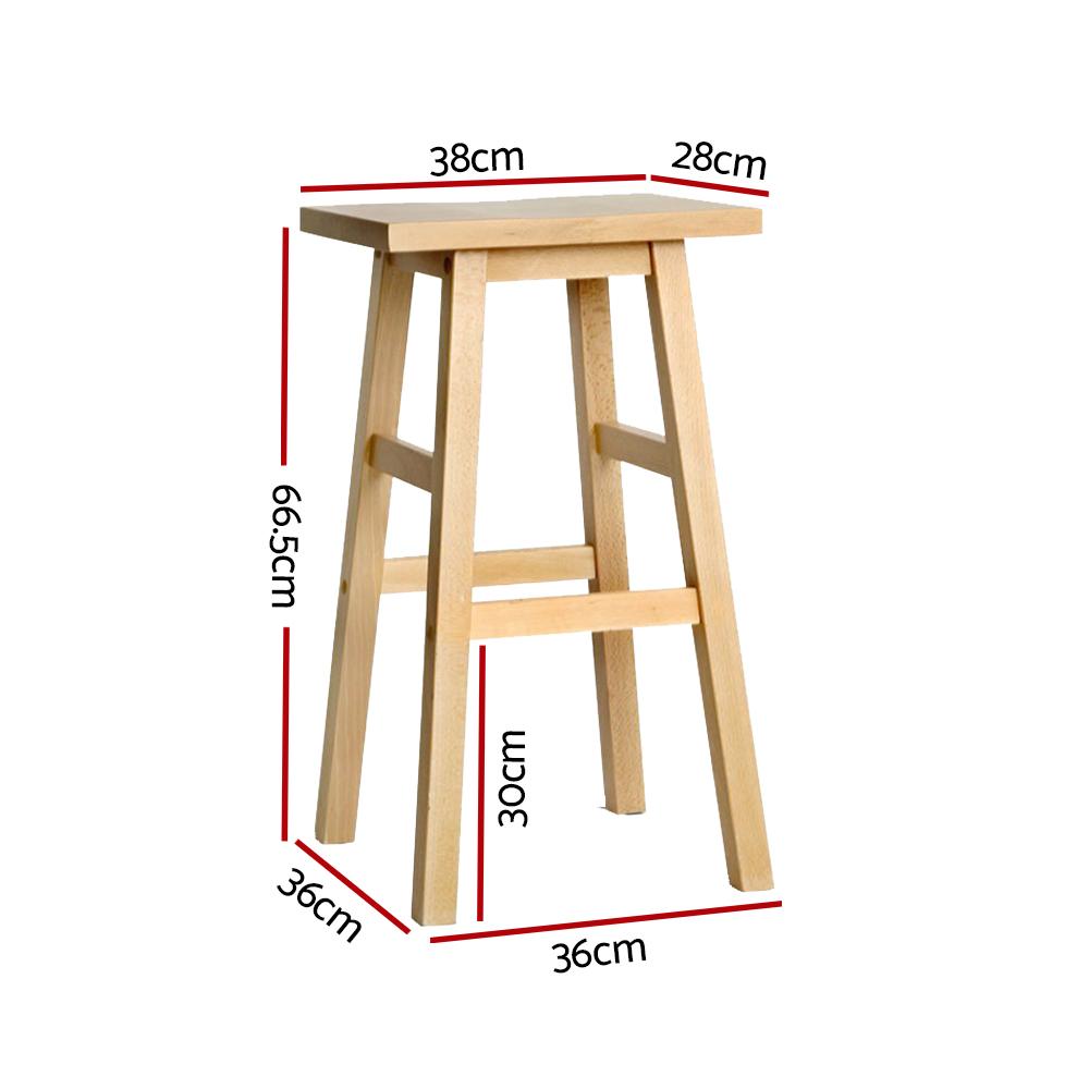 Natural Wooden Kitchen Counter Stools