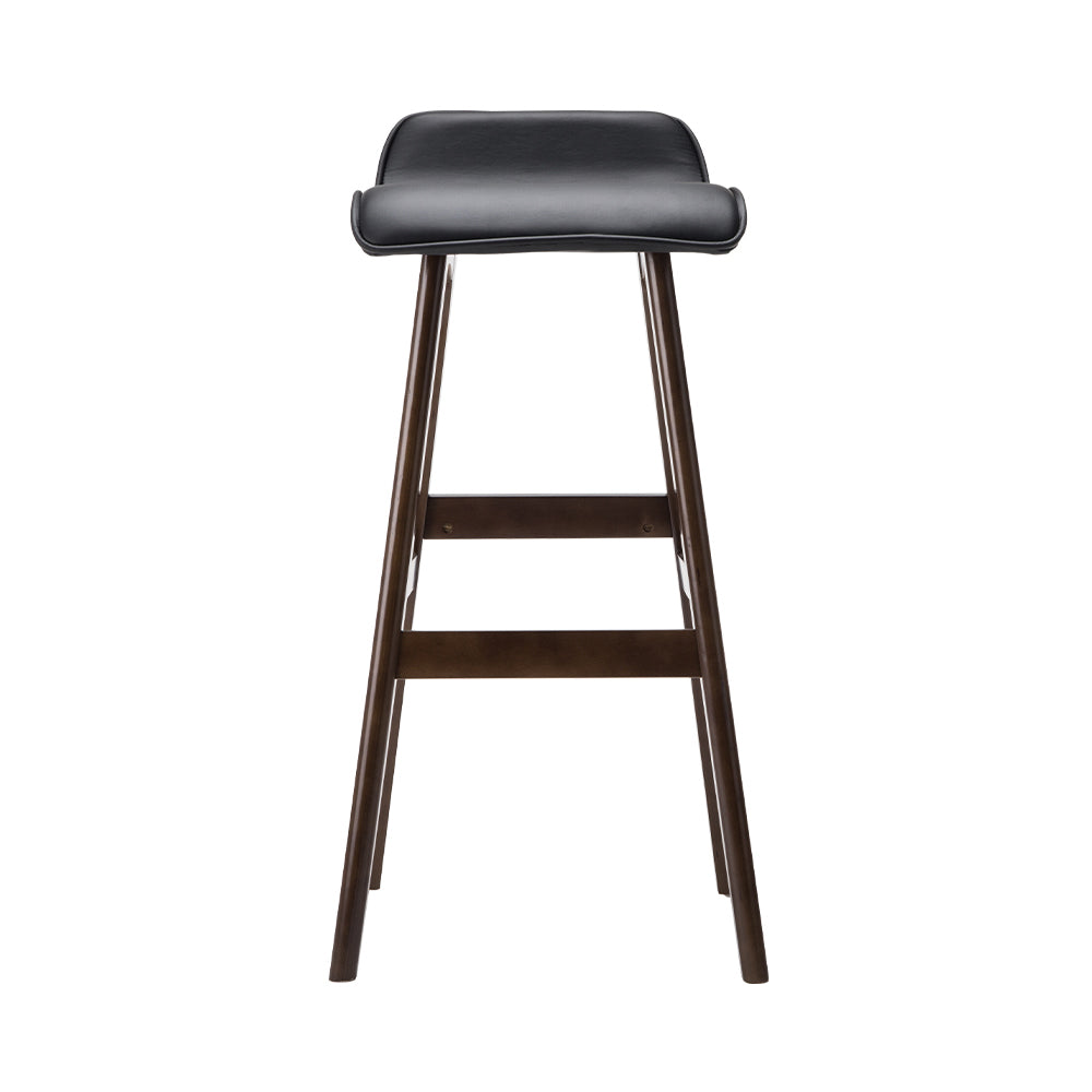 Wood Wave Style Bar Stool Set of 2