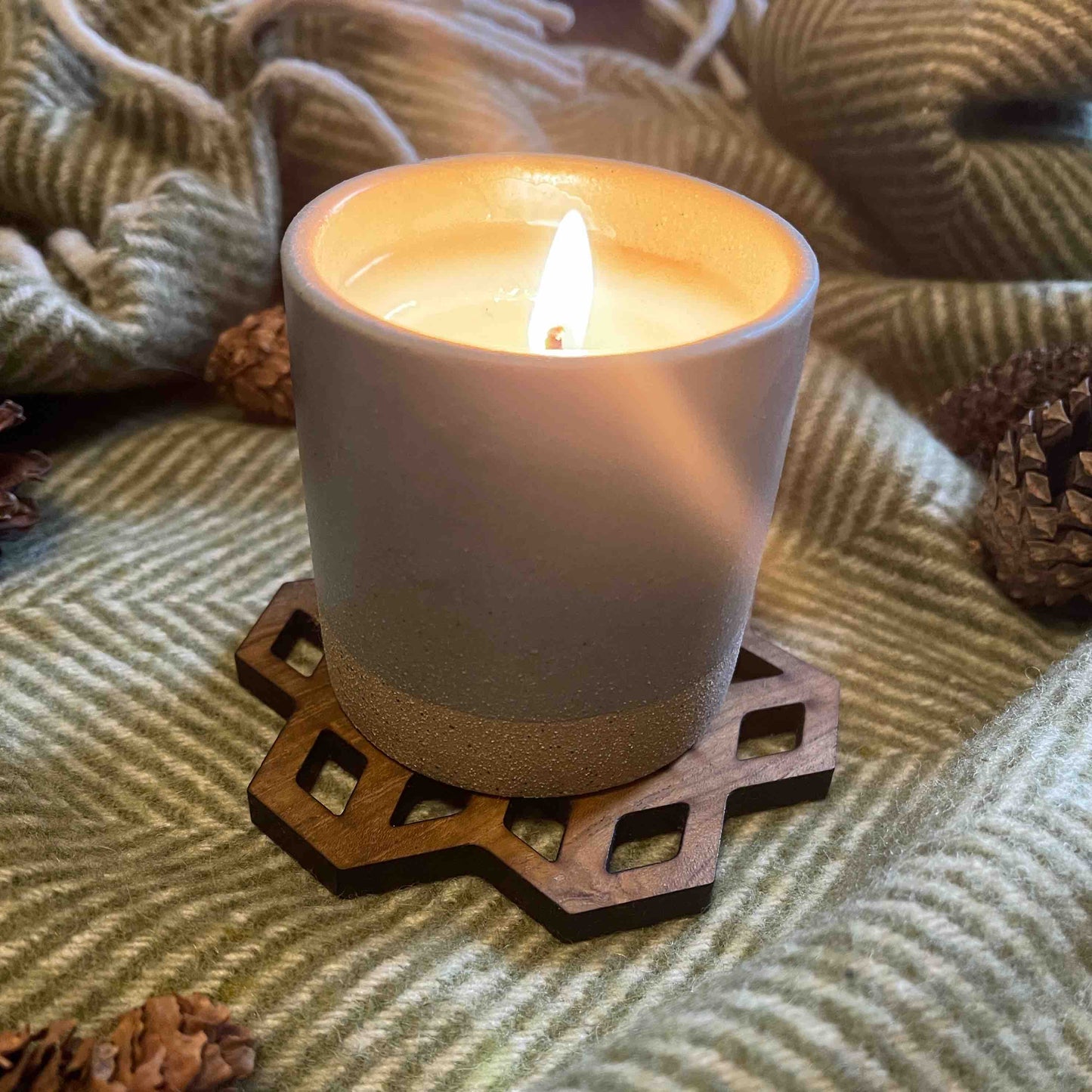 Teak Wood Designer Coasters