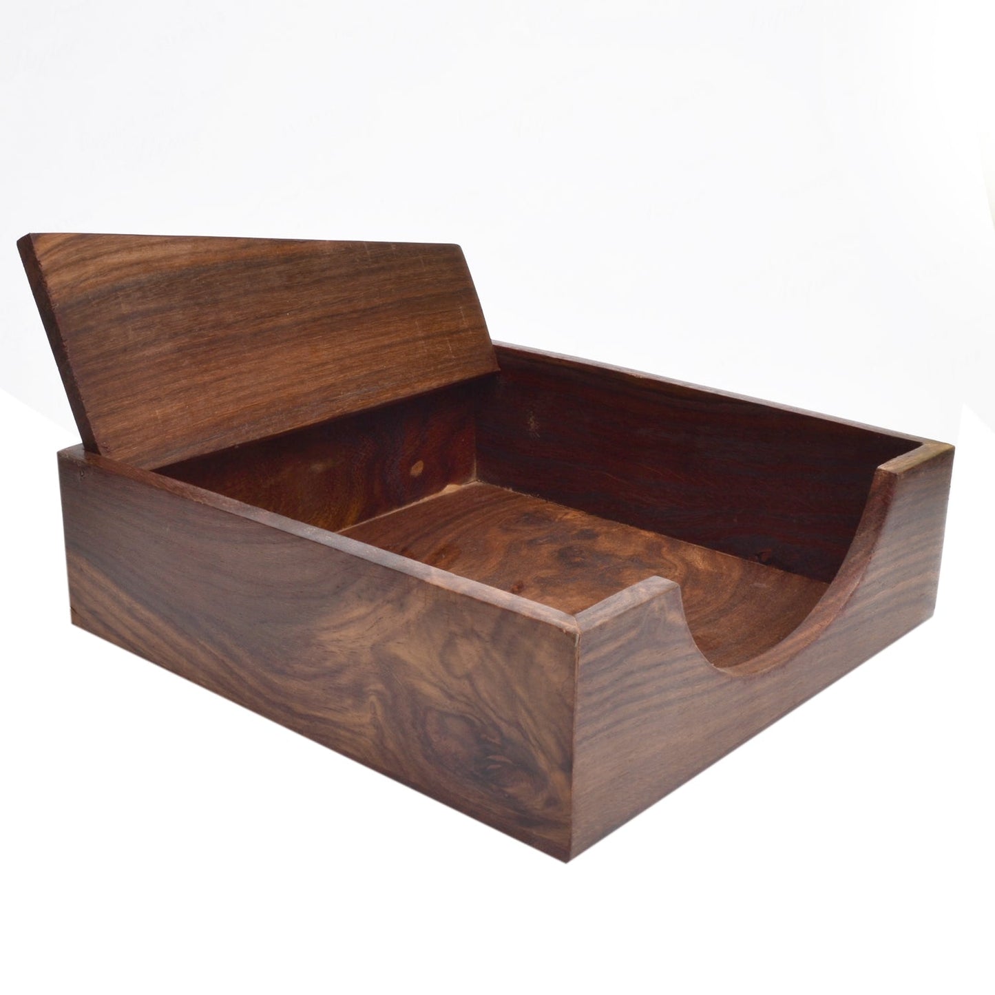 Hand Carved Rosewood Wooden Tissue Paper Rack Napkin Holder