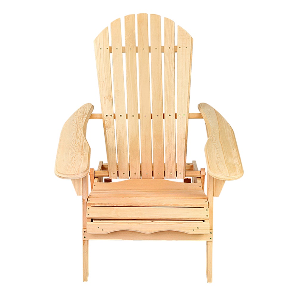 Fir Wood Outdoor Patio Chairs - Set of 2