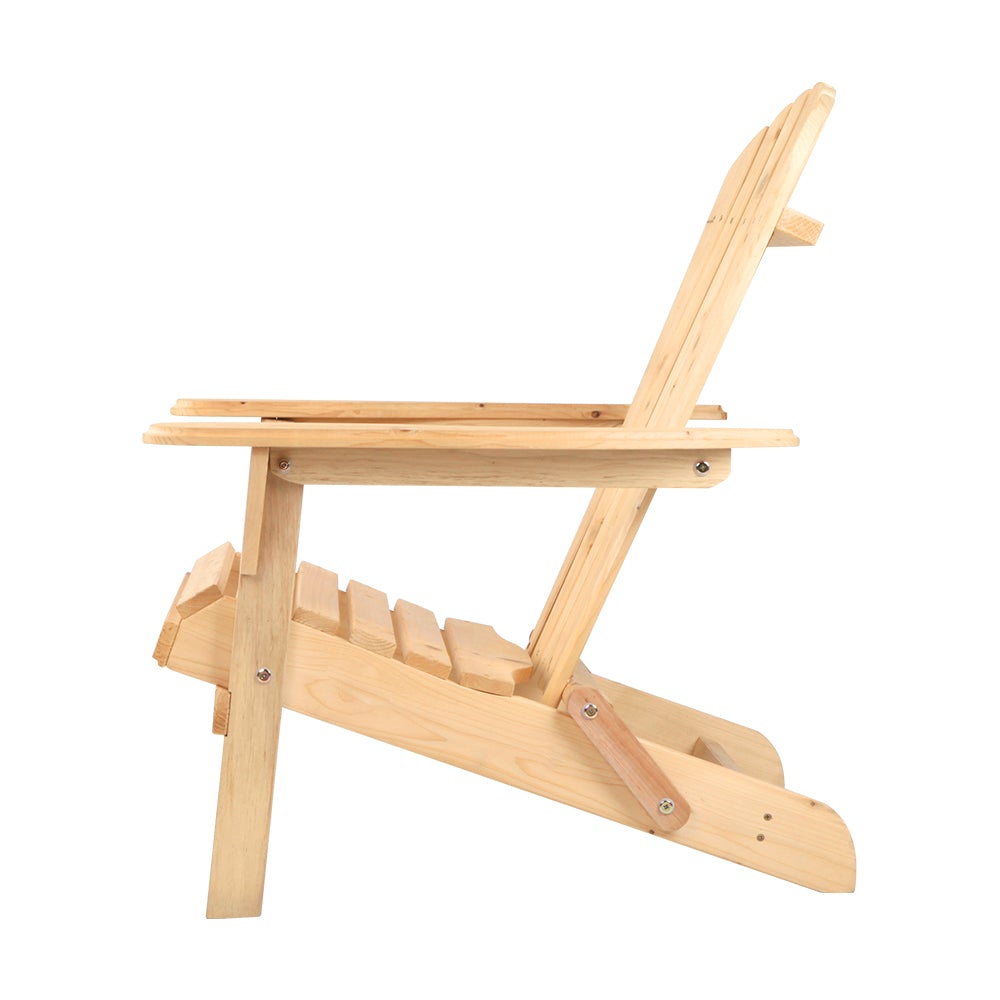 Fir Wood Outdoor Patio Chairs - Set of 2