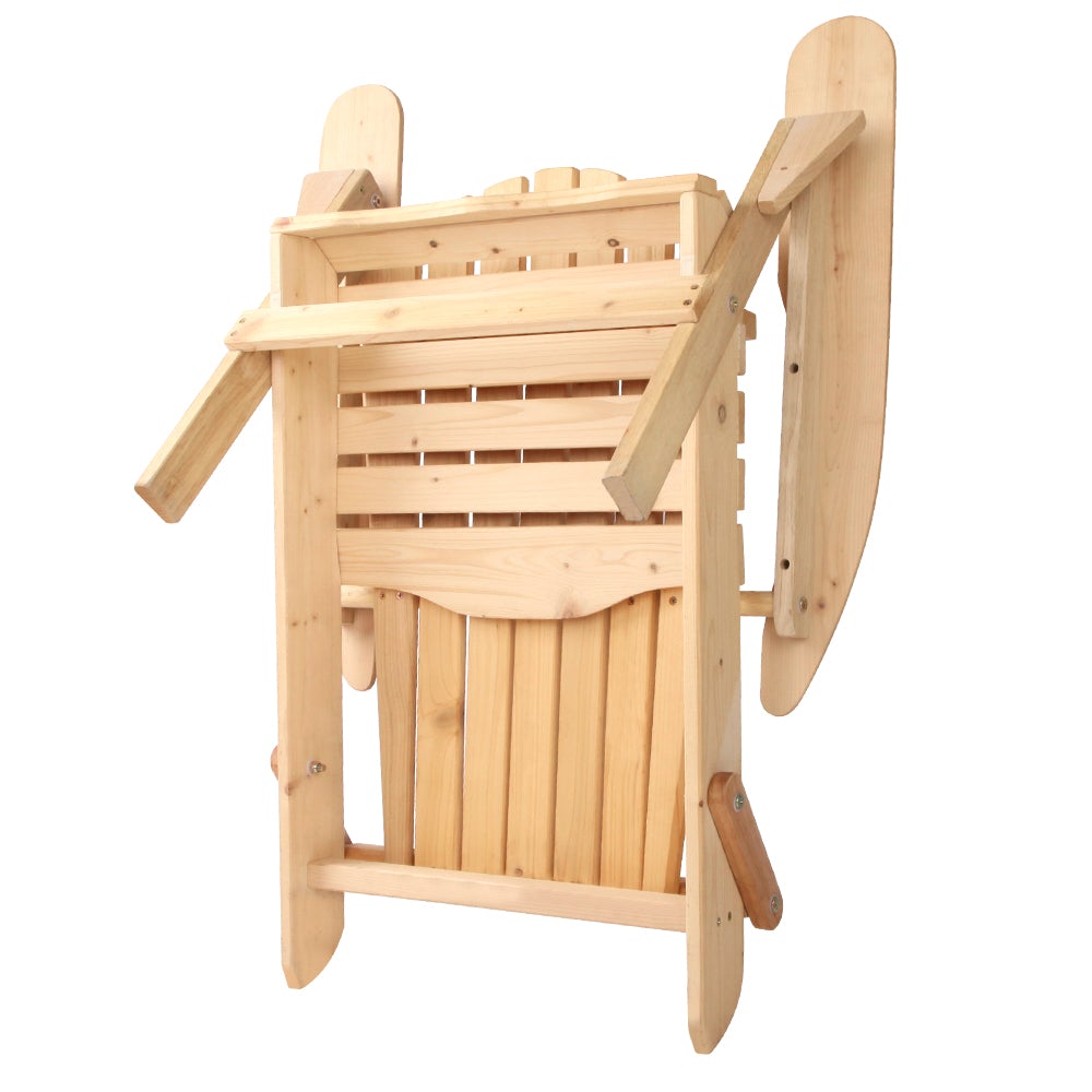 Fir Wood Outdoor Patio Chairs - Set of 2