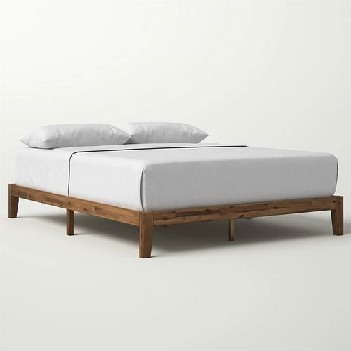 Full size Simple Modern Solid Acacia Wood Platform Bed Frame - 700 lb. Weight