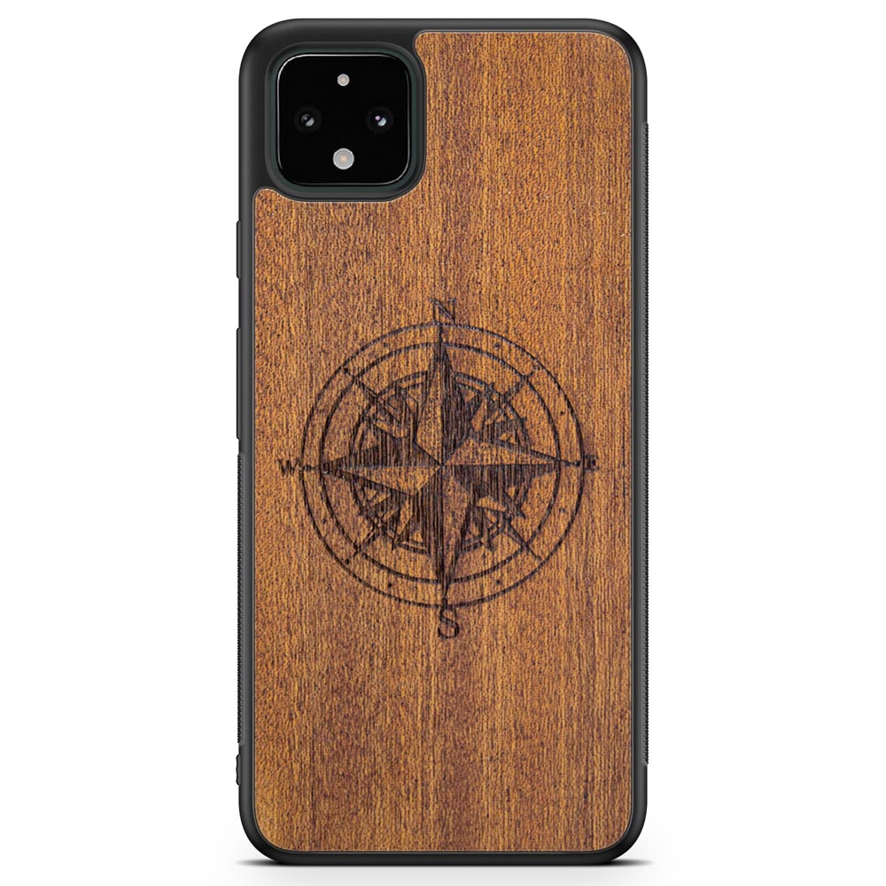 Mahogany Wood Compass Phone Case
