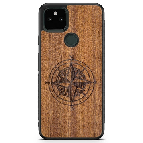 Mahogany Wood Compass Phone Case