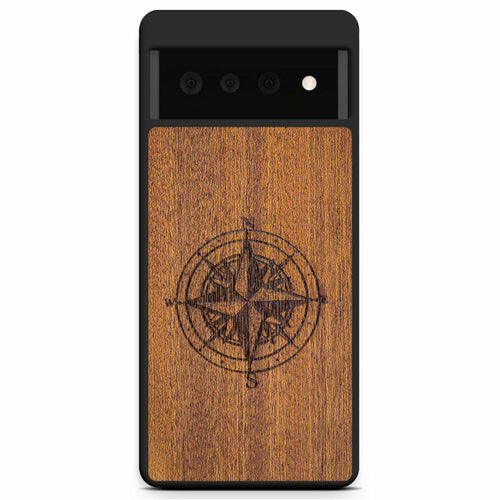 Mahogany Wood Compass Phone Case