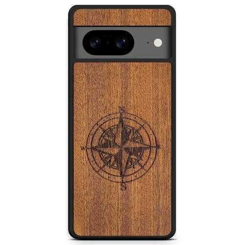 Mahogany Wood Compass Phone Case