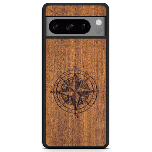 Mahogany Wood Compass Phone Case