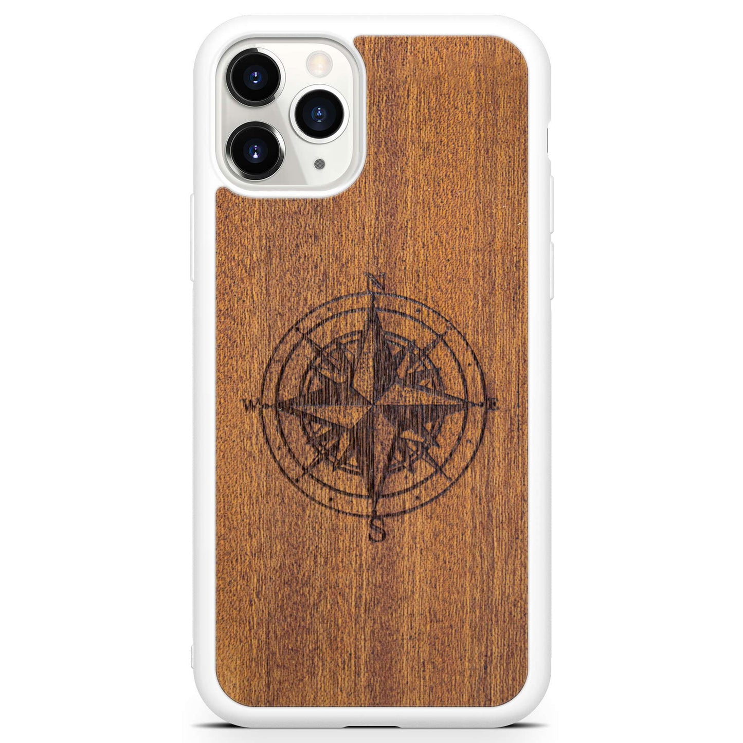 Mahogany Wood Compass Phone Case