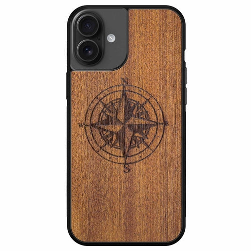 Mahogany Wood Compass Phone Case