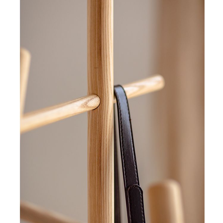 Solid Ash Wood Coat Rack