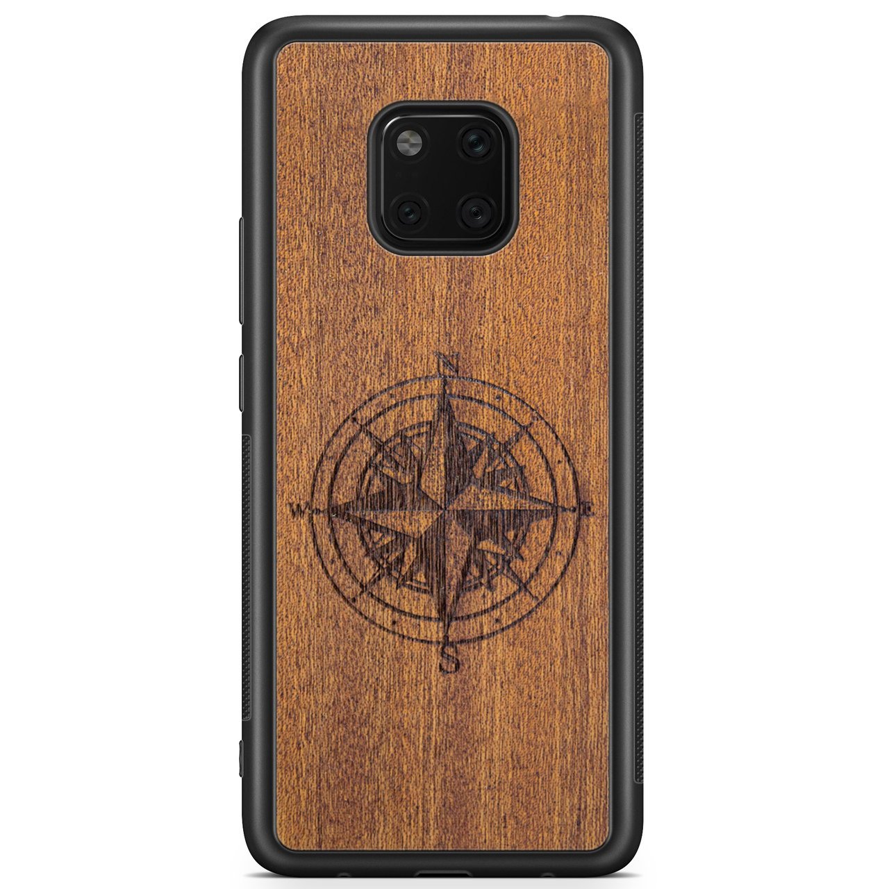 Mahogany Wood Compass Phone Case