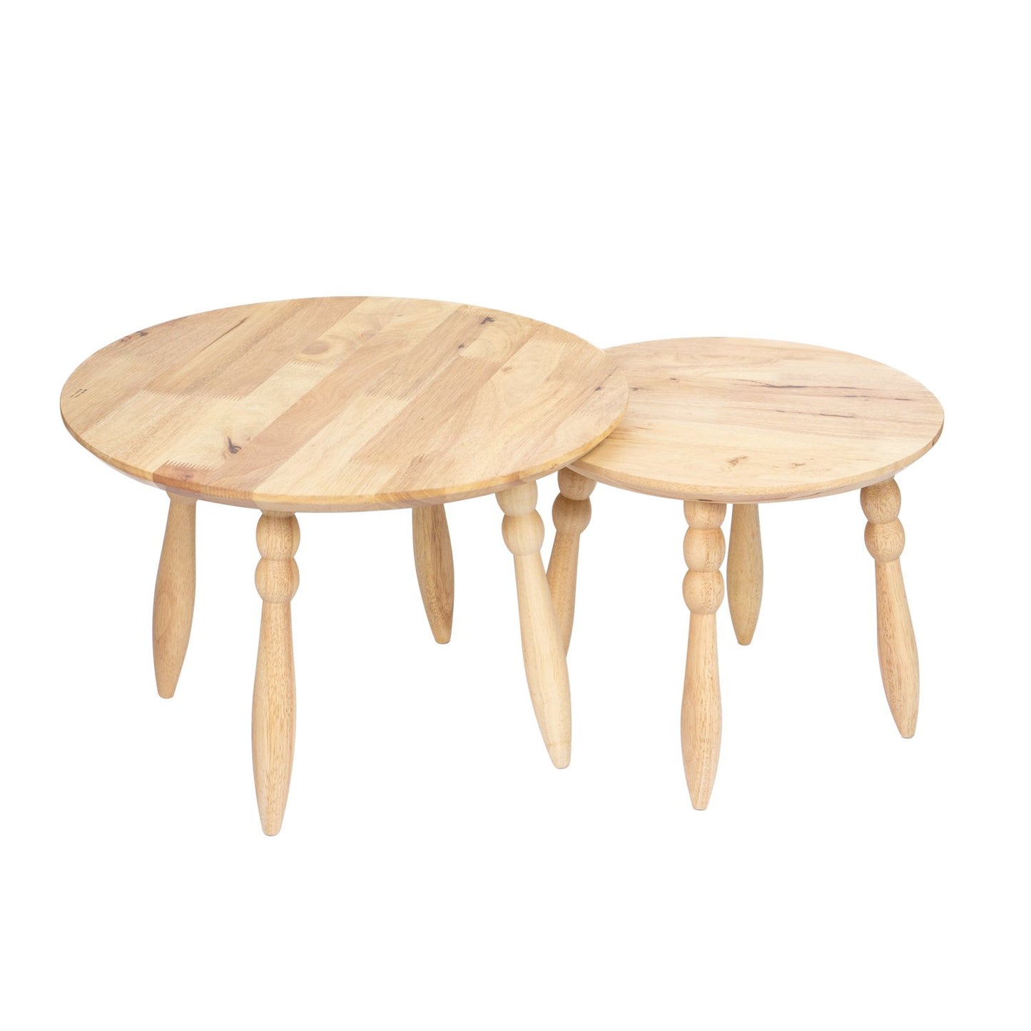 Solid Wood Coffee Tables - 2 Piece Set