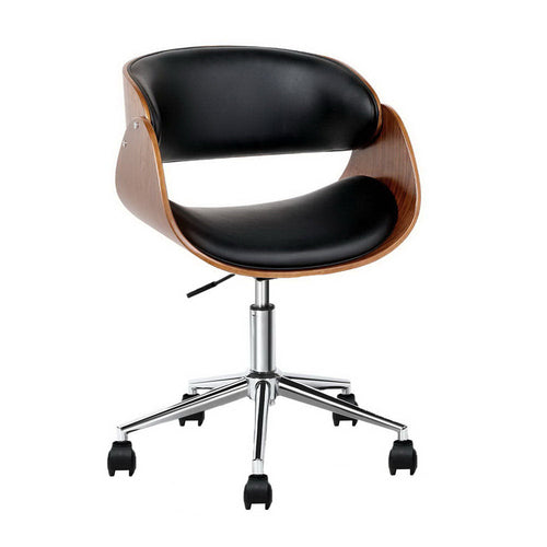 Wooden & Leather Office Chair