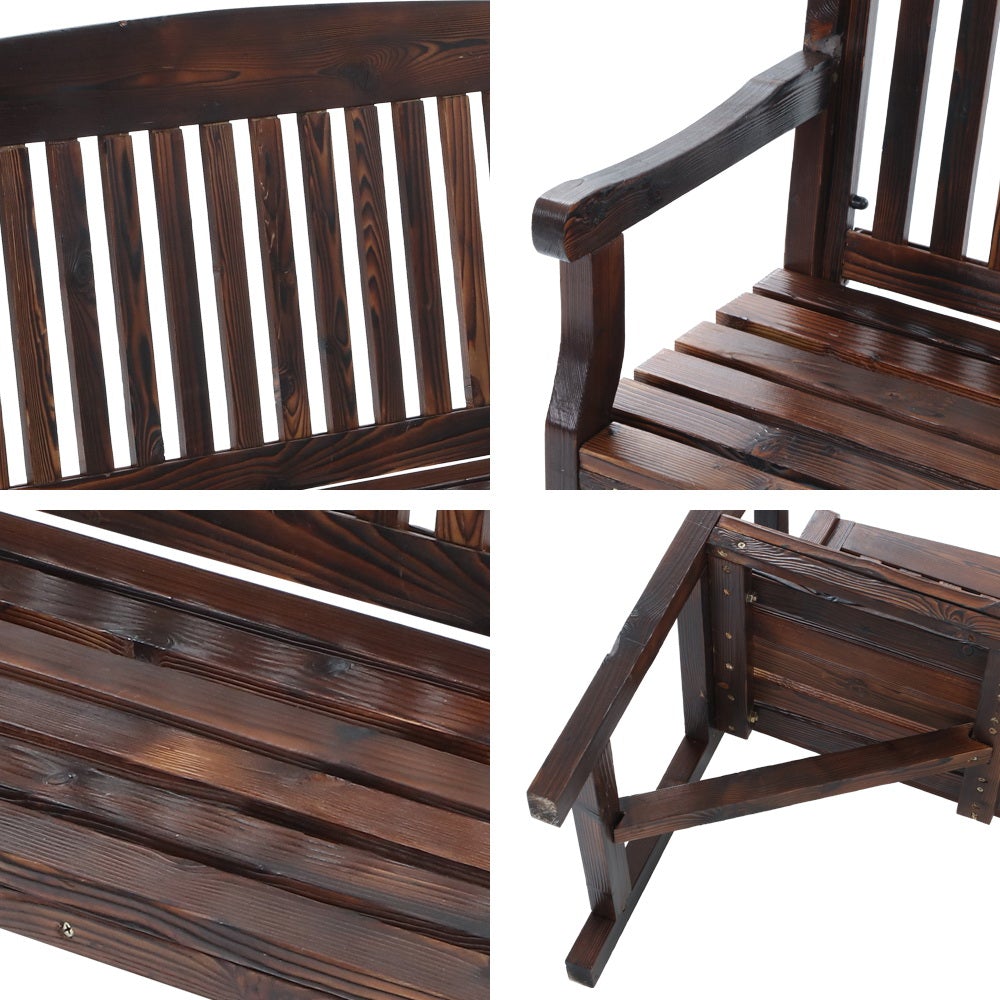 Natural Fir Wood Outdoor Garden Bench
