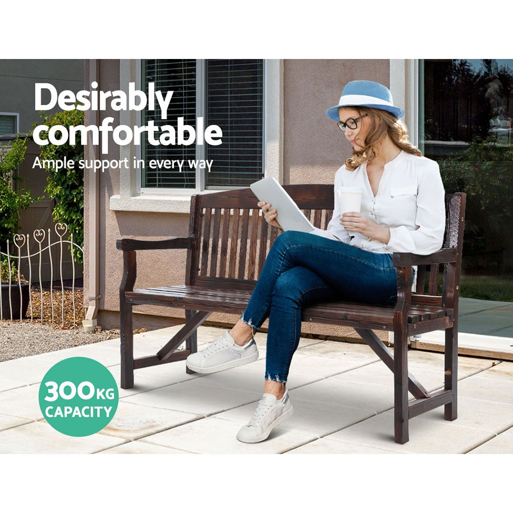 Natural Fir Wood Outdoor Garden Bench