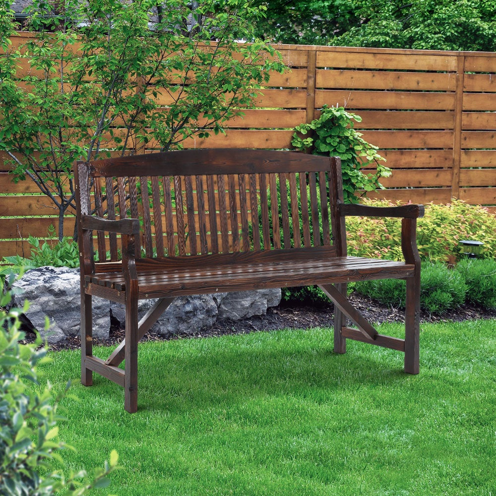Natural Fir Wood Outdoor Garden Bench
