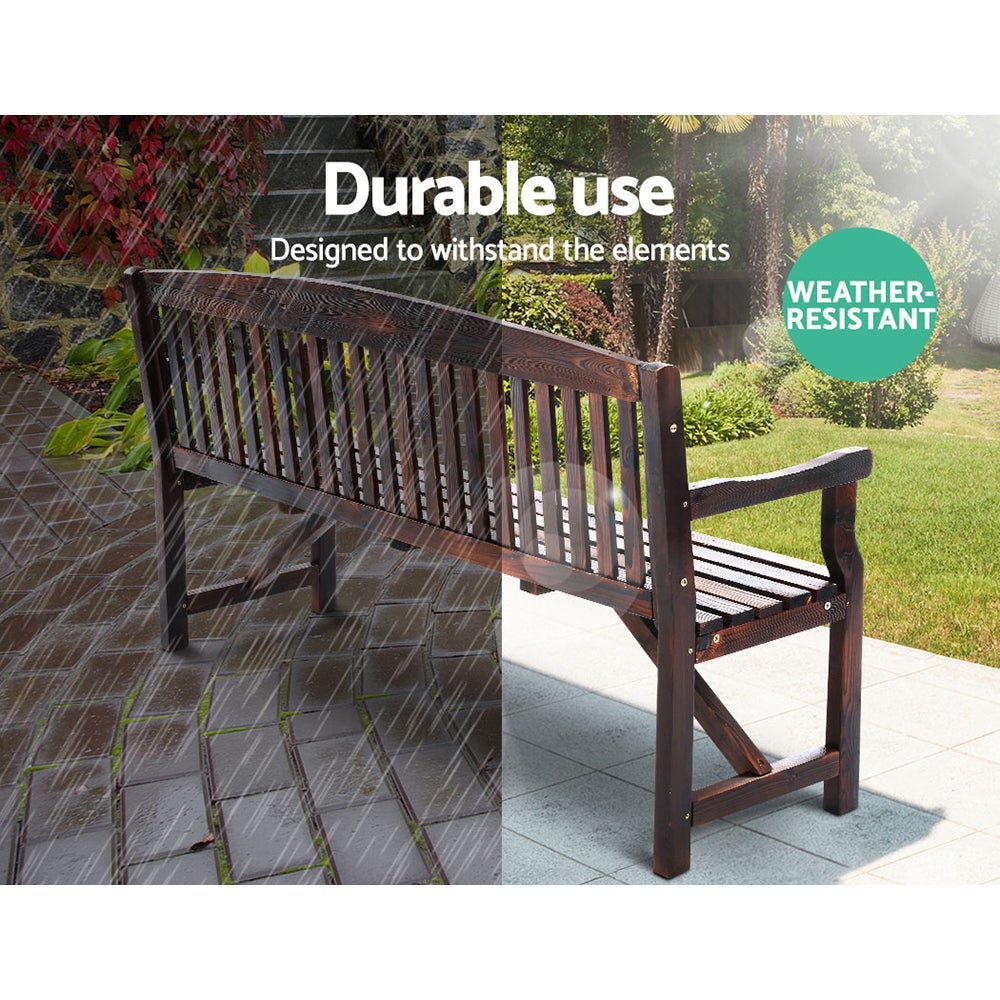 Natural Fir Wood Outdoor Garden Bench