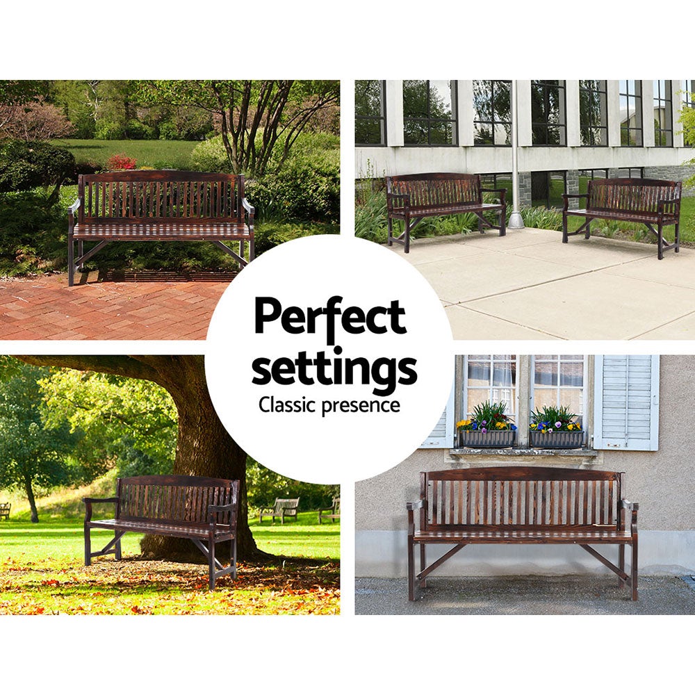 Natural Fir Wood Outdoor Garden Bench