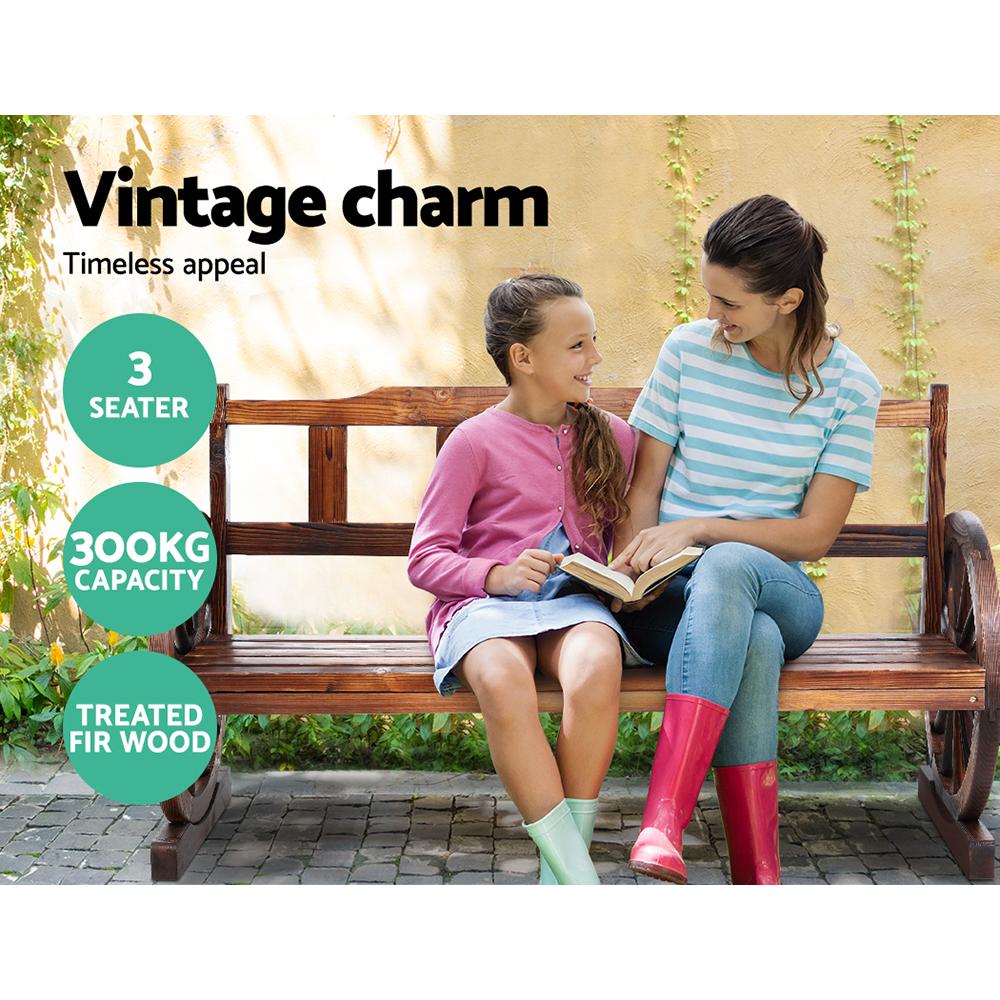 Fir Wood Outdoor Garden Bench