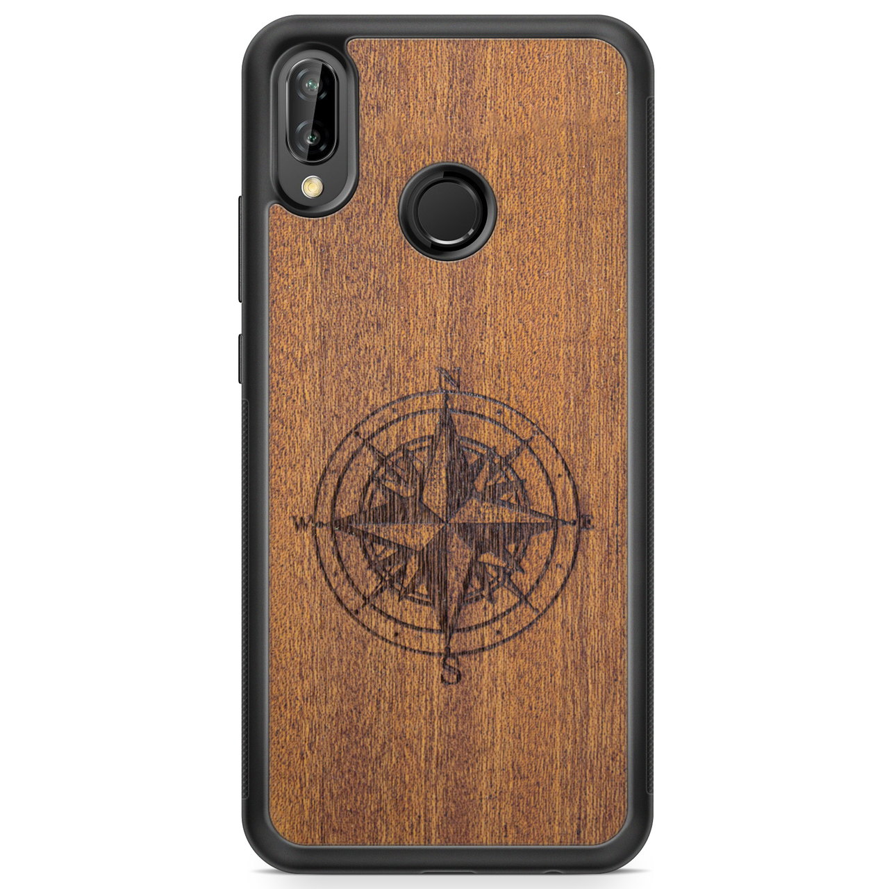 Mahogany Wood Compass Phone Case