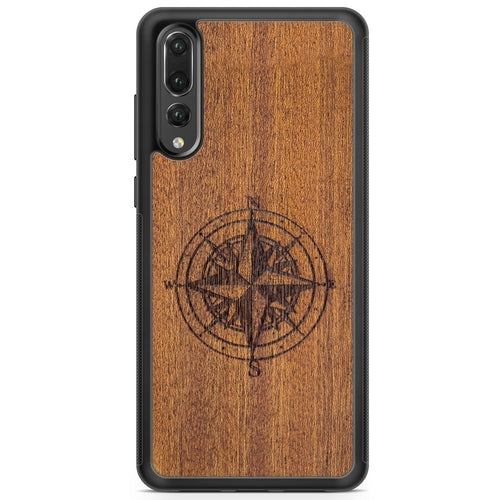 Mahogany Wood Compass Phone Case