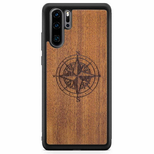 Mahogany Wood Compass Phone Case