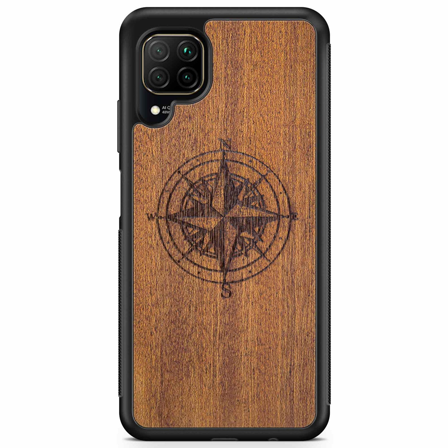 Mahogany Wood Compass Phone Case