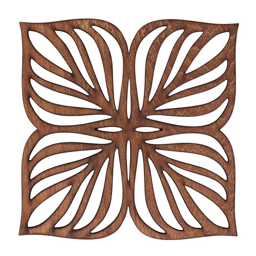 Botanical Teak Wood Coasters